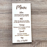 Menu Mariage 1