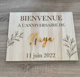 Panneau bienvenue "végétal"