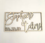 Enseigne rectangle bois