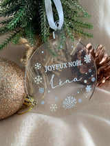 Boule "joyeux noël" plexi/couleur