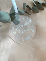 Boule "joyeux noël" plexi/couleur