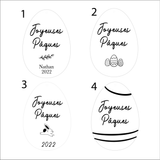 Oeuf "Joyeuses Pâques"