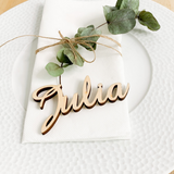 Marque place prénom en bois