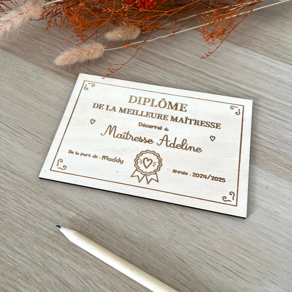 Diplôme maîtresse