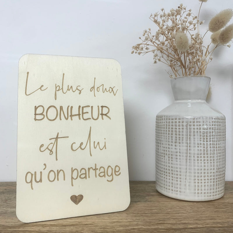 Pancarte "Bonheur"