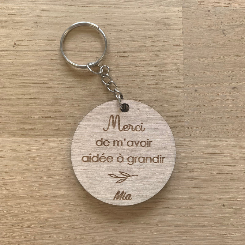 Porte clé bois Mia