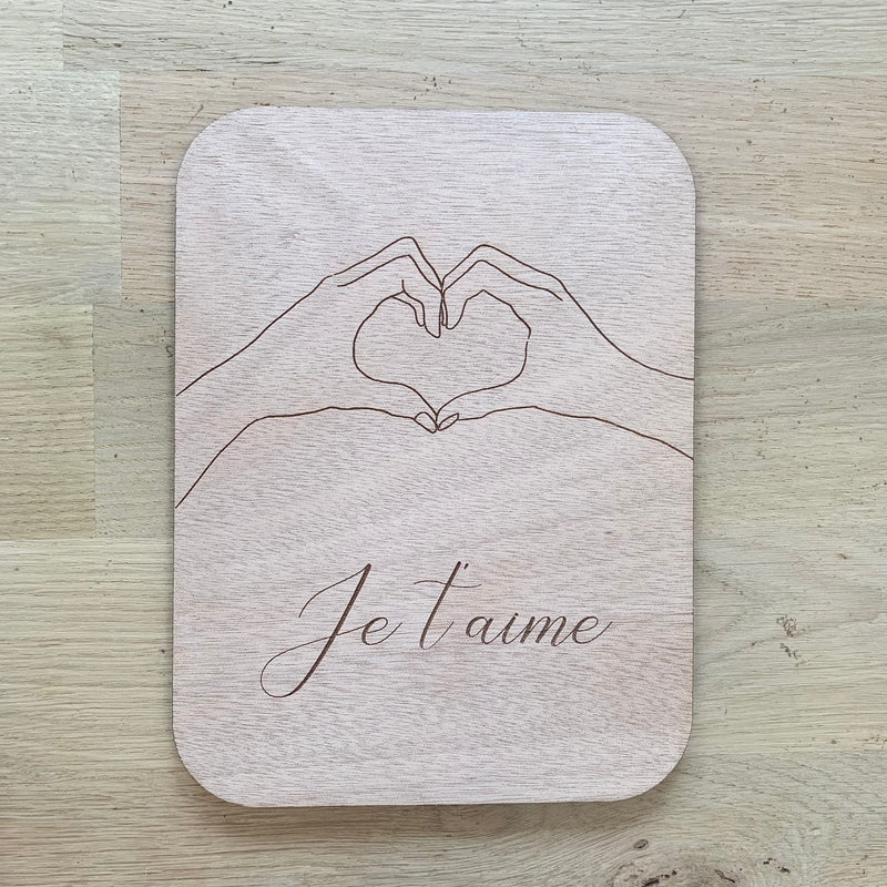 Pancarte " Je t'aime"