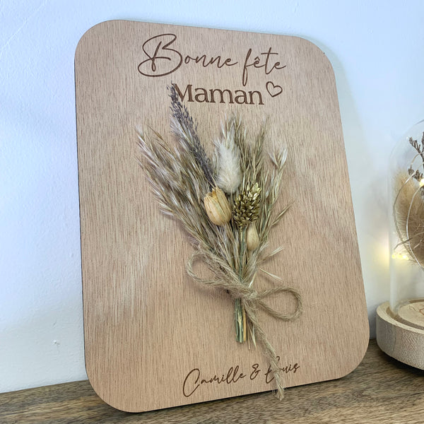 Pancarte fleurs séchées