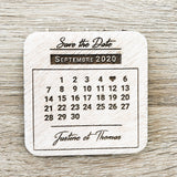 Magnet Save the date calendrier