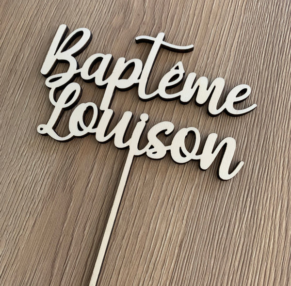 Cake Topper Baptême