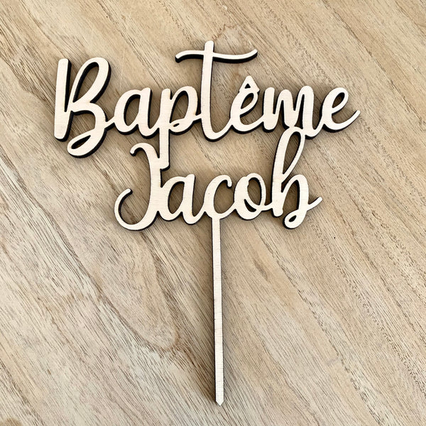 Cake Topper Baptême