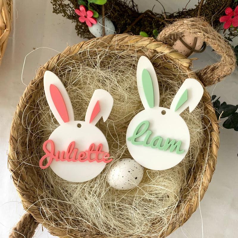 Lapin prénom en plexi