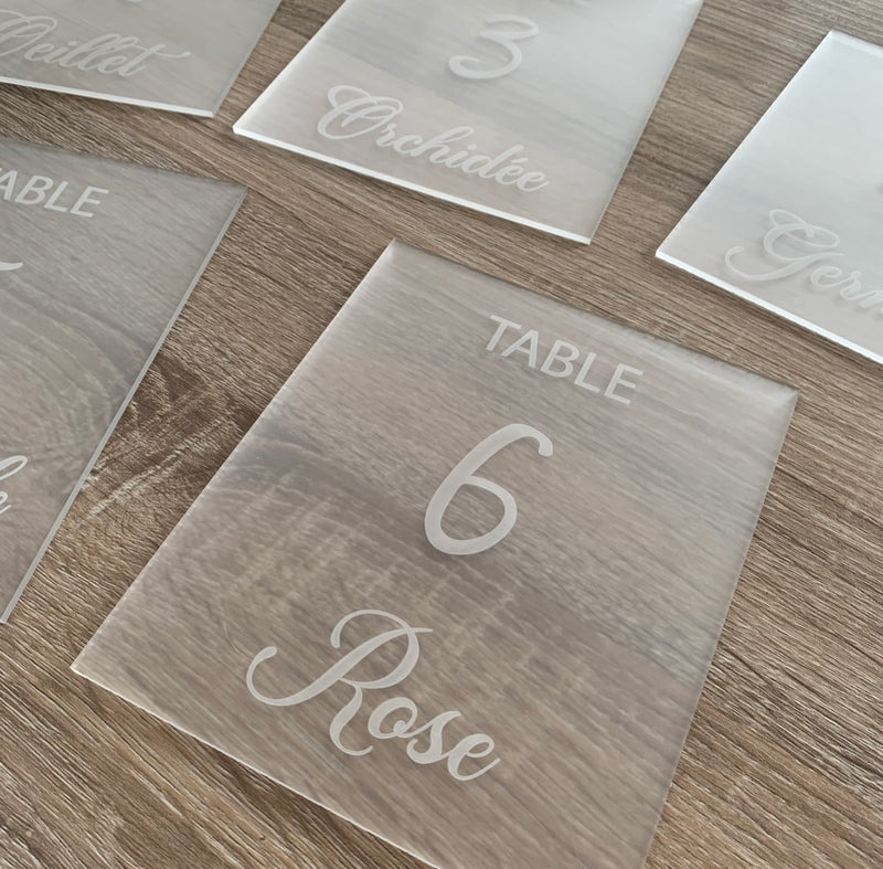 Numéro de table "Blanca"