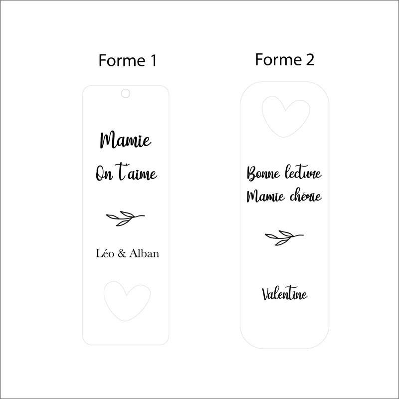 Marque page cœur